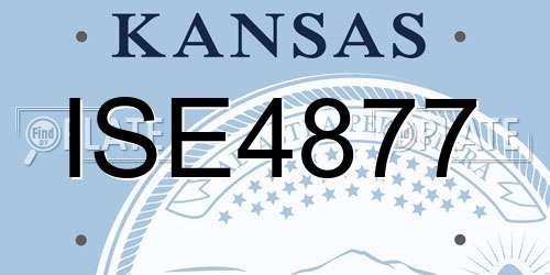 ISE4877 Kansas License Plate