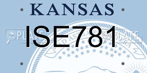 ISE781 Kansas License Plate