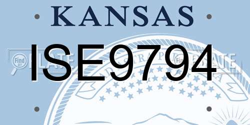 ISE9794 Kansas License Plate