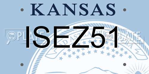 ISEZ51 Kansas License Plate