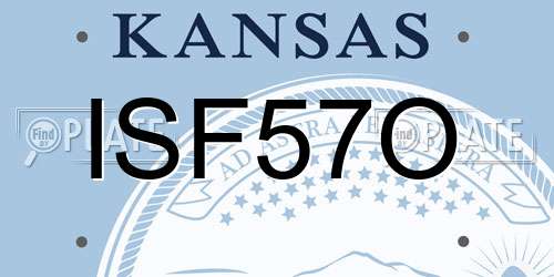 ISF57O Kansas License Plate