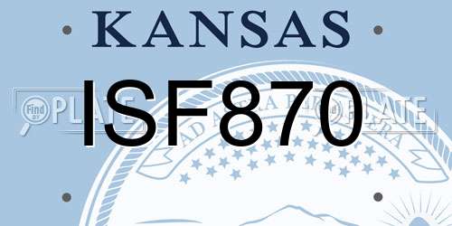 ISF870 Kansas License Plate