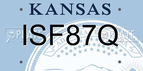 ISF87Q Kansas License Plate