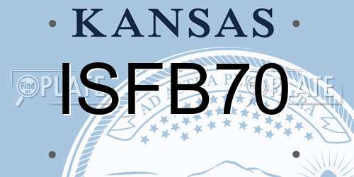 ISFB70 Kansas License Plate