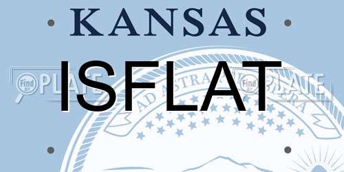 ISFLAT Kansas License Plate