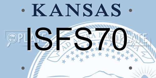 ISFS70 Kansas License Plate