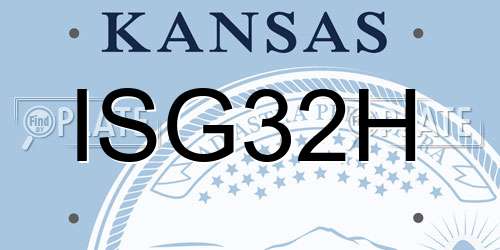 ISG32H Kansas License Plate