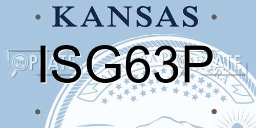ISG63P Kansas License Plate