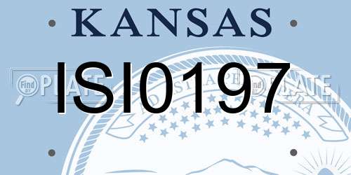 ISI0197 Kansas License Plate