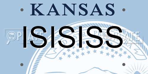 ISISISS Kansas License Plate