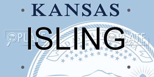 ISLING Kansas License Plate