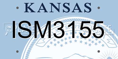 ISM3155 Kansas License Plate