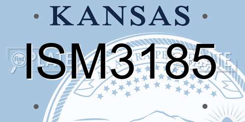 ISM3185 Kansas License Plate