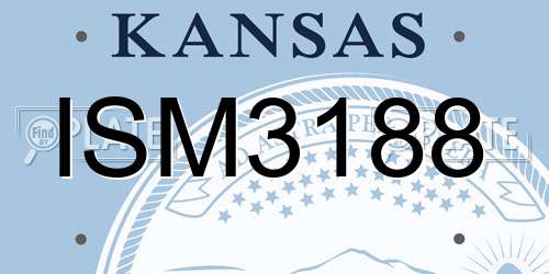 ISM3188 Kansas License Plate