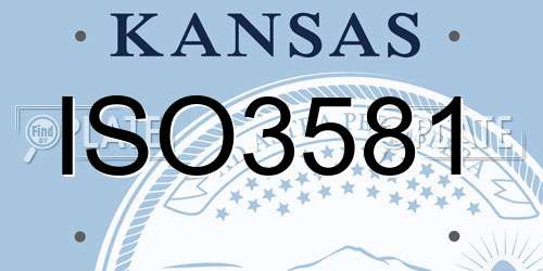 ISO3581 Kansas License Plate