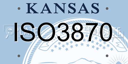 ISO3870 Kansas License Plate