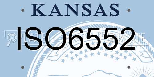 ISO6552 Kansas License Plate