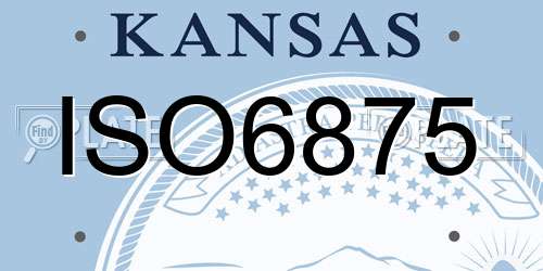 ISO6875 Kansas License Plate