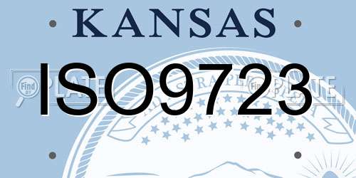 ISO9723 Kansas License Plate