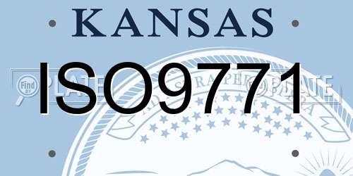 ISO9771 Kansas License Plate