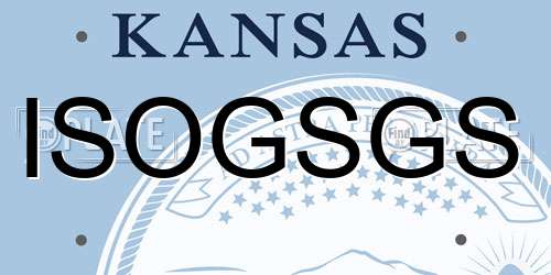 ISOGSGS Kansas License Plate