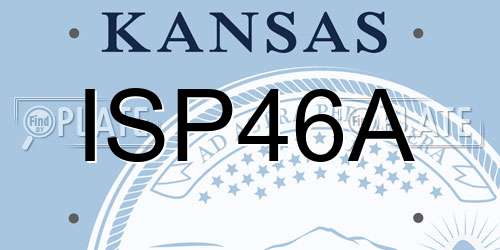 ISP46A Kansas License Plate