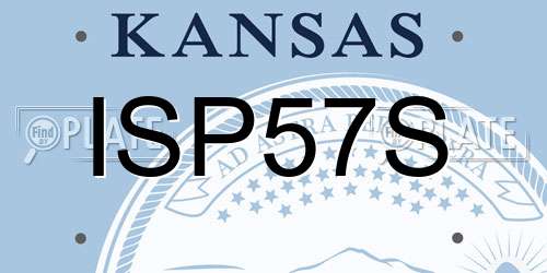 ISP57S Kansas License Plate