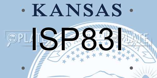 ISP83I Kansas License Plate