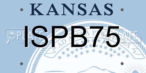ISPB75 Kansas License Plate