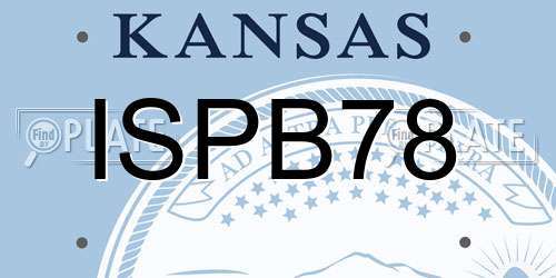 ISPB78 Kansas License Plate