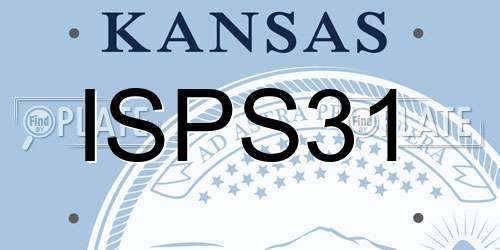 ISPS31 Kansas License Plate