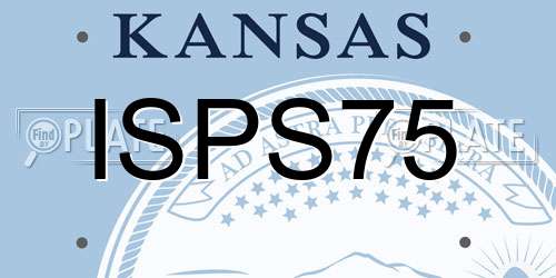 ISPS75 Kansas License Plate