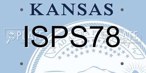 ISPS78 Kansas License Plate