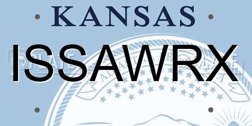 ISSAWRX Kansas License Plate