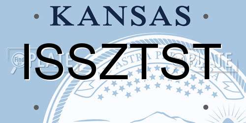 ISSZTST Kansas License Plate