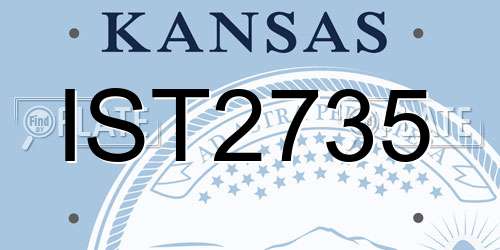 IST2735 Kansas License Plate