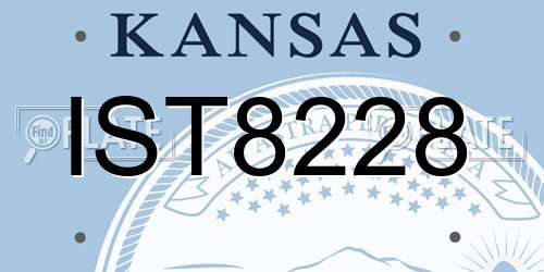 IST8228 Kansas License Plate