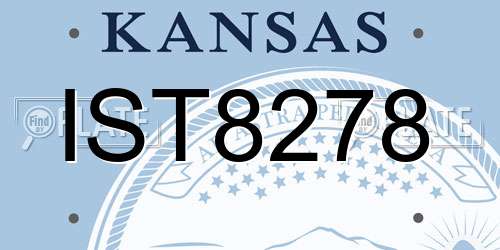 IST8278 Kansas License Plate