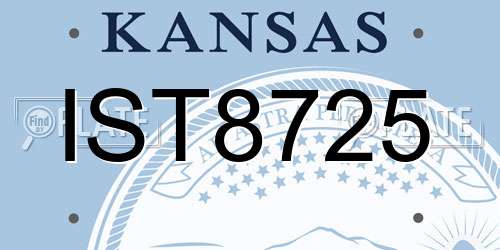IST8725 Kansas License Plate