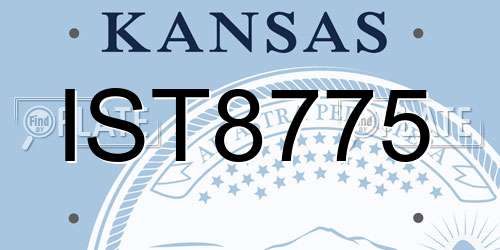 IST8775 Kansas License Plate