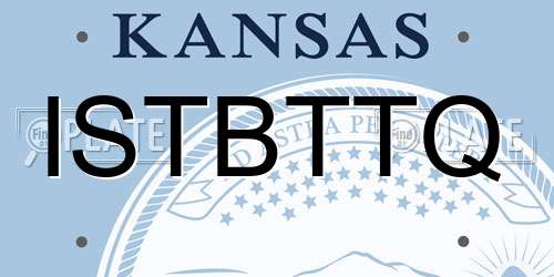 ISTBTTQ Kansas License Plate