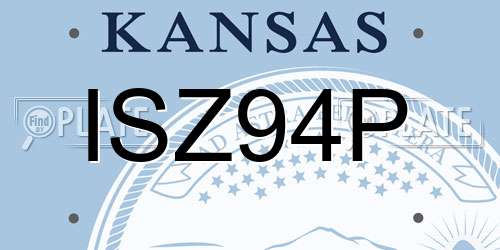 ISZ94P Kansas License Plate
