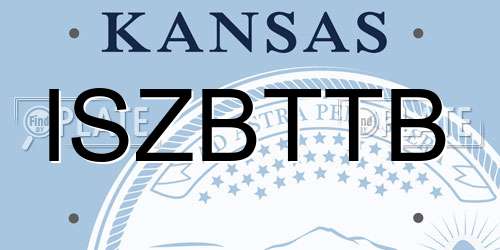 ISZBTTB Kansas License Plate
