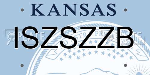 ISZSZZB Kansas License Plate