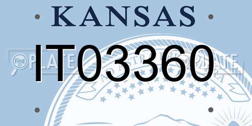 IT03360 Kansas License Plate