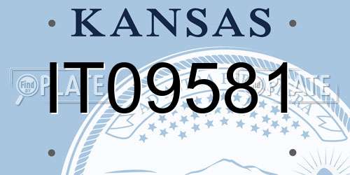 IT09581 Kansas License Plate