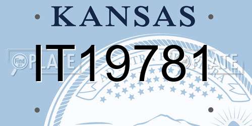 IT19781 Kansas License Plate