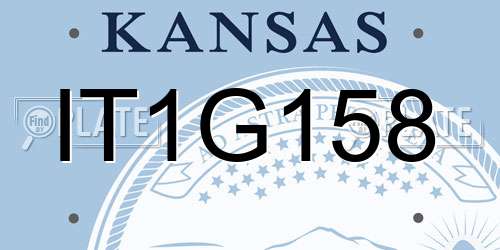 IT1G158 Kansas License Plate