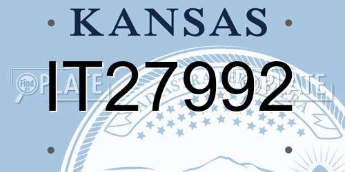 IT27992 Kansas License Plate