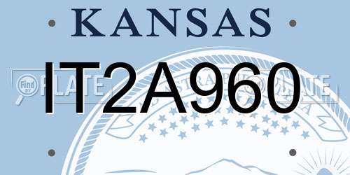 IT2A960 Kansas License Plate